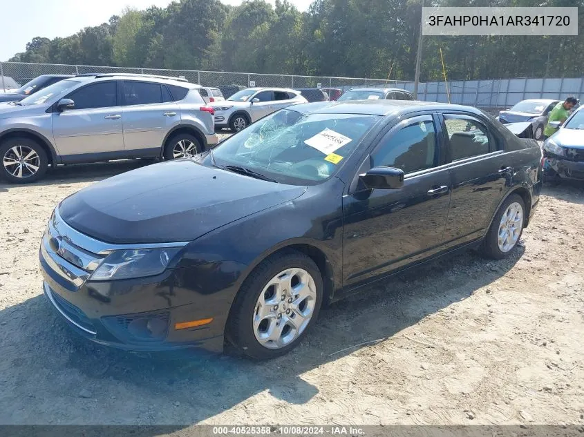 2010 Ford Fusion Se VIN: 3FAHP0HA1AR341720 Lot: 40525358