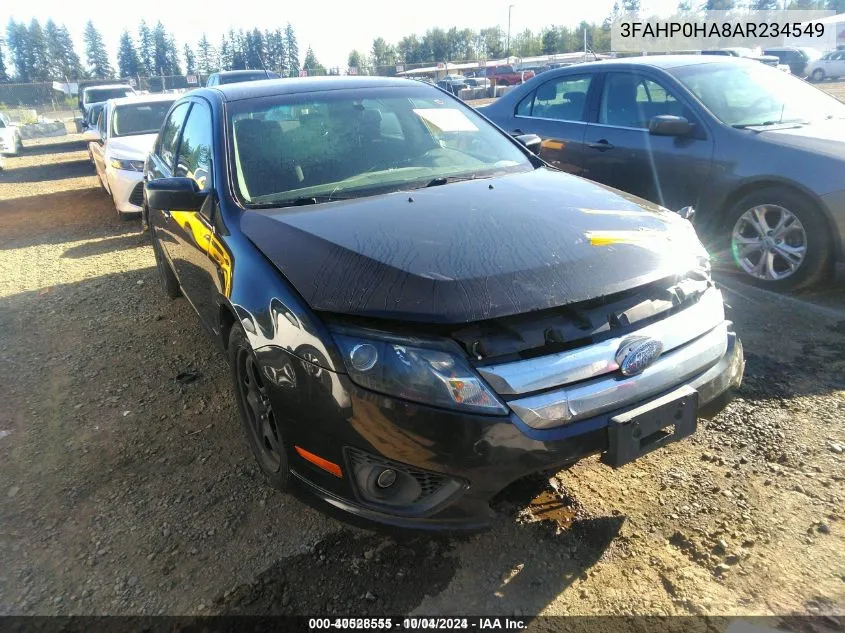 2010 Ford Fusion Se VIN: 3FAHP0HA8AR234549 Lot: 40528555