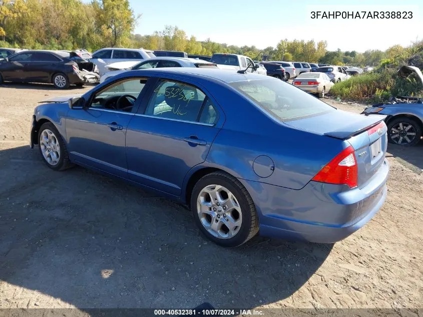 2010 Ford Fusion Se VIN: 3FAHP0HA7AR338823 Lot: 40532381