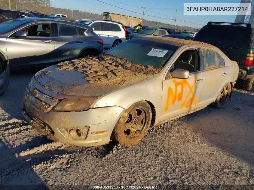 2010 Ford Fusion Se VIN: 3FAHP0HA8AR227214 Lot: 40533938