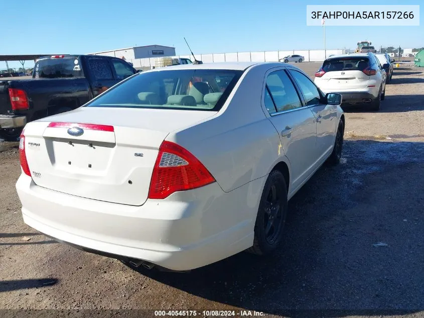 3FAHP0HA5AR157266 2010 Ford Fusion Se