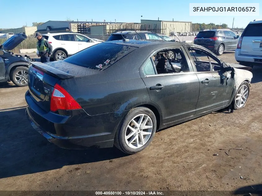 2010 Ford Fusion Sel VIN: 3FAHP0JG1AR106572 Lot: 40550100