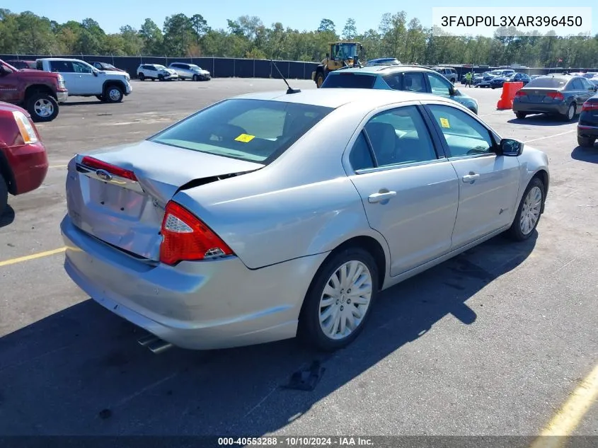 2010 Ford Fusion Hybrid VIN: 3FADP0L3XAR396450 Lot: 40553288