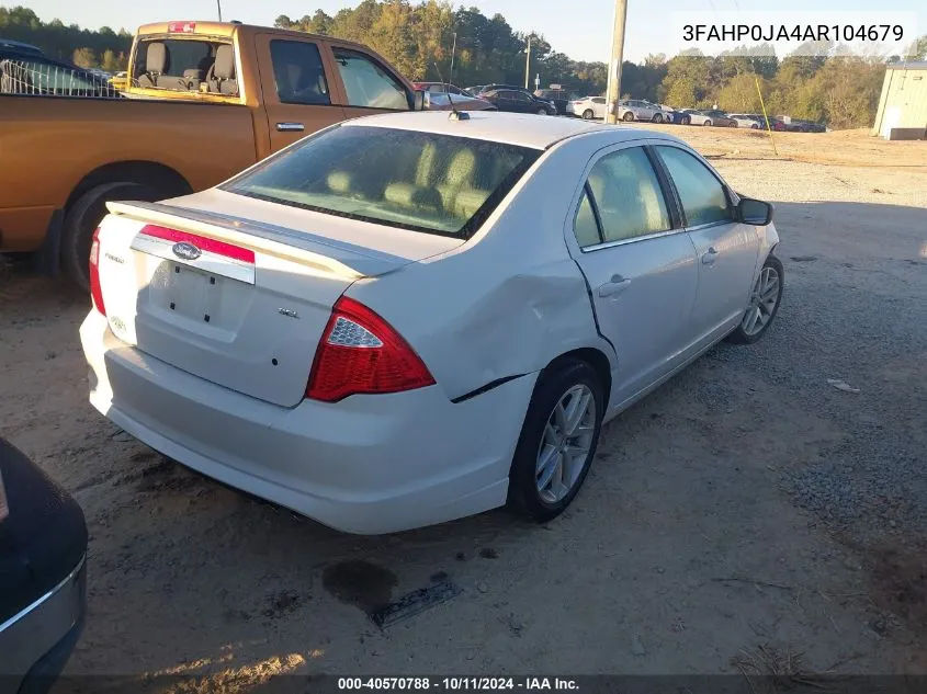 3FAHP0JA4AR104679 2010 Ford Fusion Sel