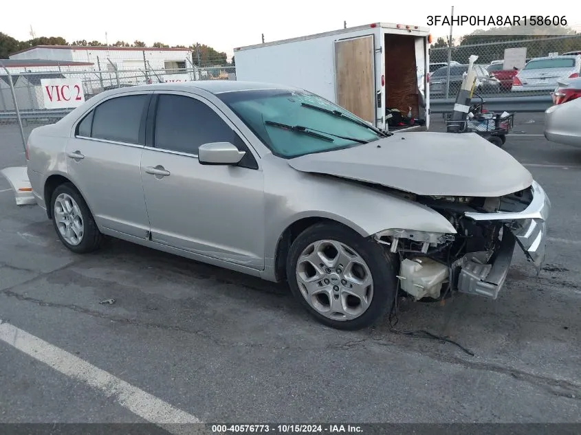 2010 Ford Fusion Se VIN: 3FAHP0HA8AR158606 Lot: 40576773