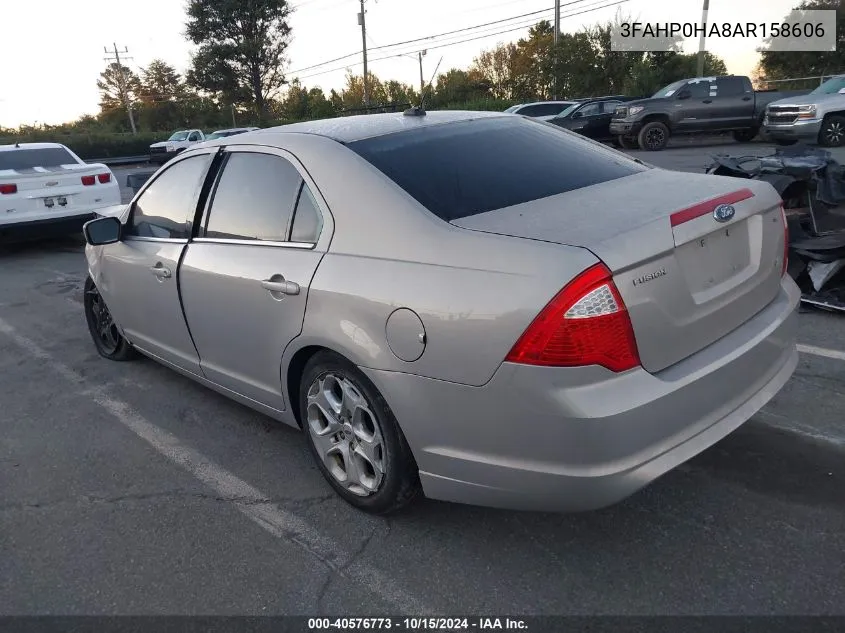 2010 Ford Fusion Se VIN: 3FAHP0HA8AR158606 Lot: 40576773