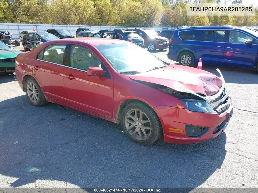 2010 Ford Fusion Se VIN: 3FAHP0HA9AR205285 Lot: 40621474