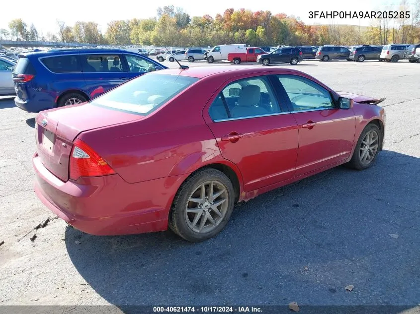 2010 Ford Fusion Se VIN: 3FAHP0HA9AR205285 Lot: 40621474