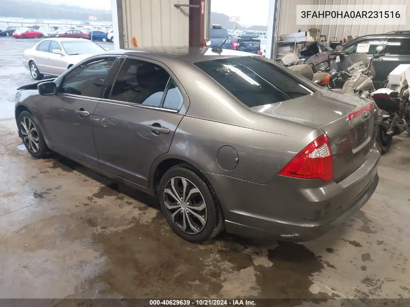 3FAHP0HA0AR231516 2010 Ford Fusion Se