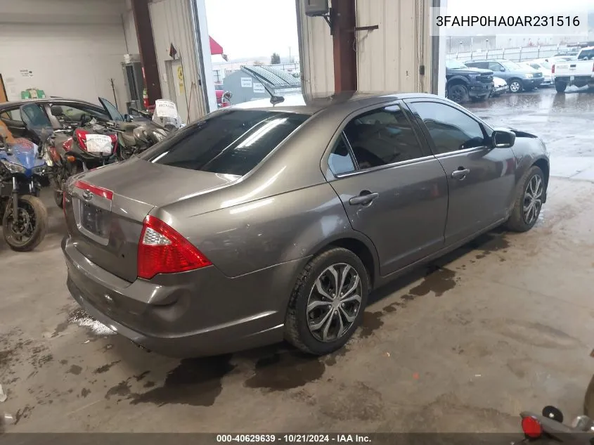 3FAHP0HA0AR231516 2010 Ford Fusion Se