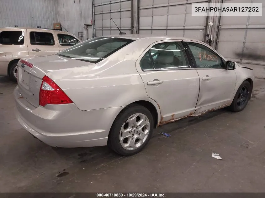 2010 Ford Fusion Se VIN: 3FAHP0HA9AR127252 Lot: 40710859