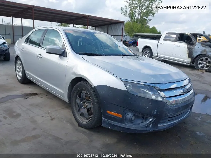 2010 Ford Fusion Se VIN: 3FAHP0HAXAR122822 Lot: 40723712