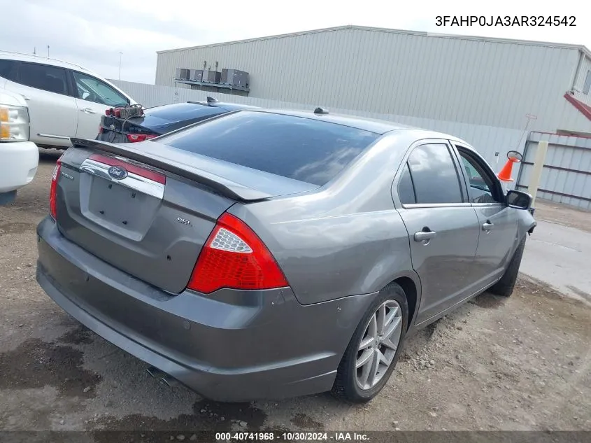 3FAHP0JA3AR324542 2010 Ford Fusion Sel