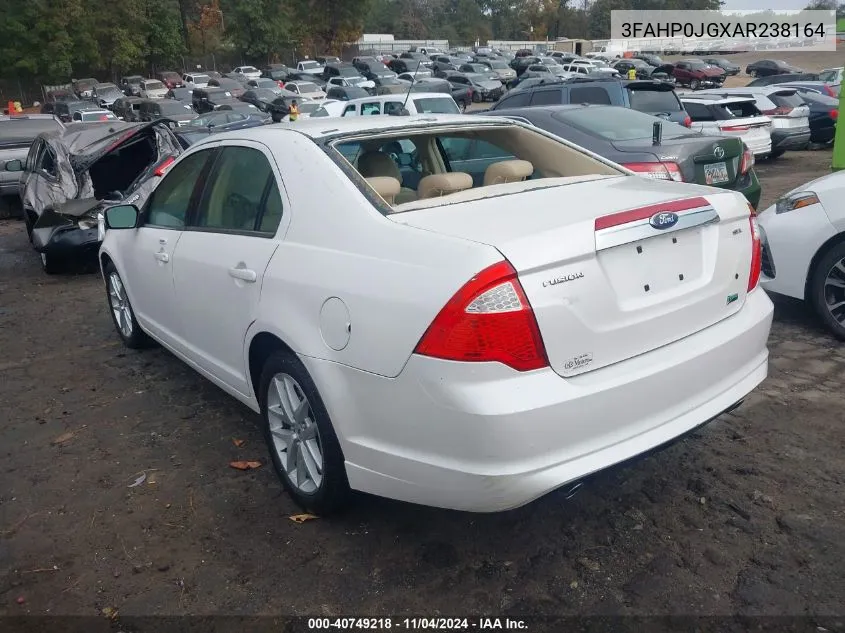 2010 Ford Fusion Sel VIN: 3FAHP0JGXAR238164 Lot: 40749218