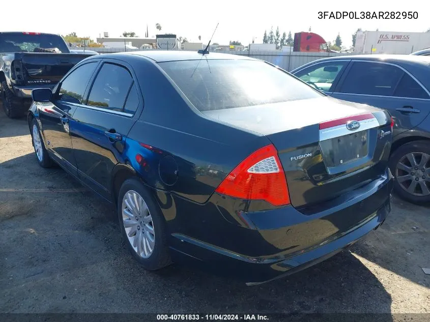 2010 Ford Fusion Hybrid VIN: 3FADP0L38AR282950 Lot: 40761833