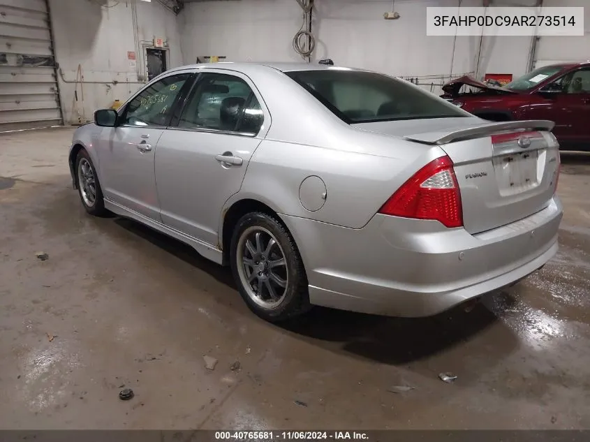 2010 Ford Fusion Sport VIN: 3FAHP0DC9AR273514 Lot: 40765681