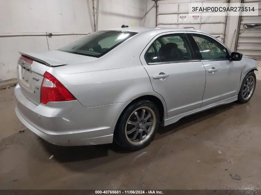 2010 Ford Fusion Sport VIN: 3FAHP0DC9AR273514 Lot: 40765681