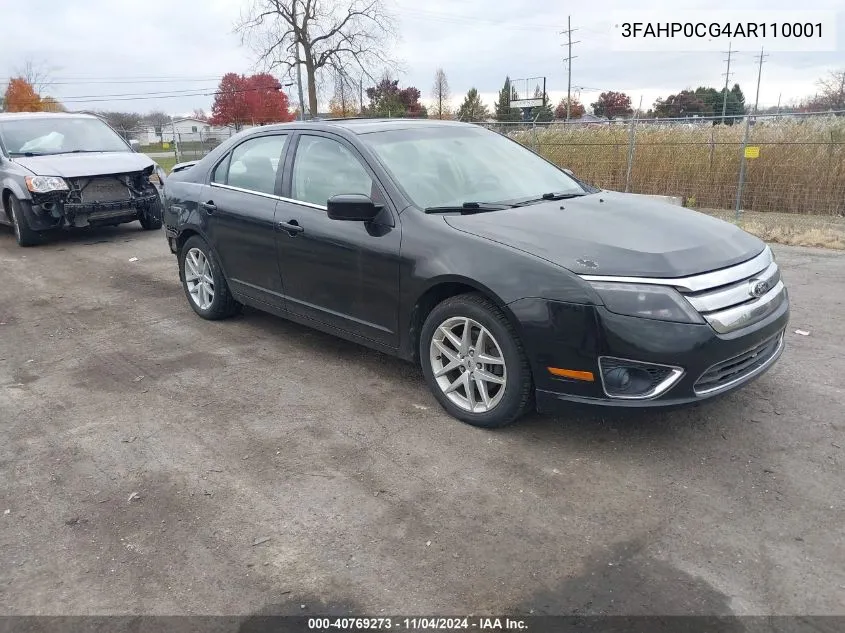 2010 Ford Fusion Sel VIN: 3FAHP0CG4AR110001 Lot: 40769273