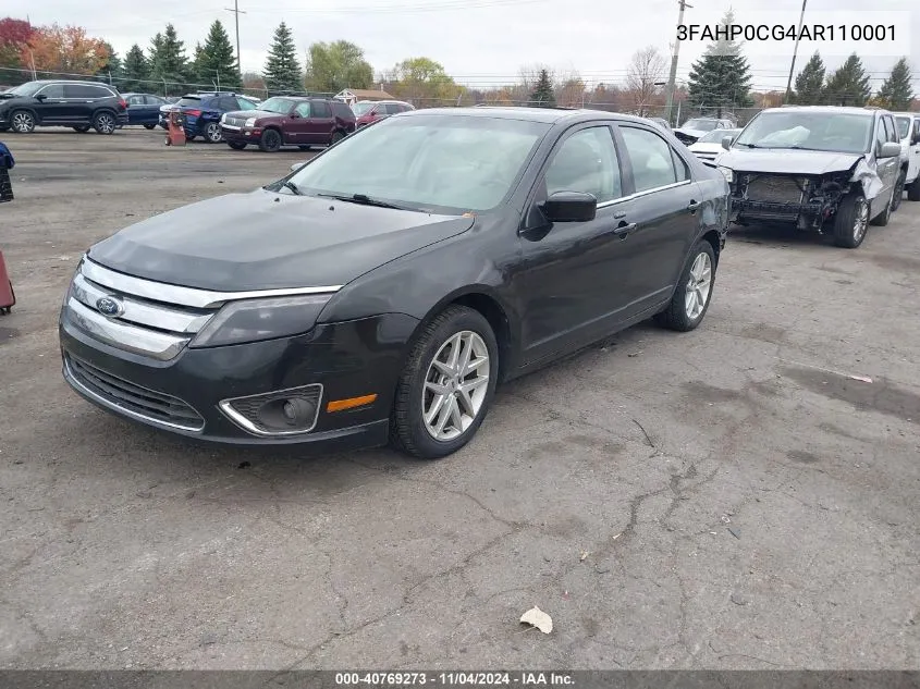 2010 Ford Fusion Sel VIN: 3FAHP0CG4AR110001 Lot: 40769273