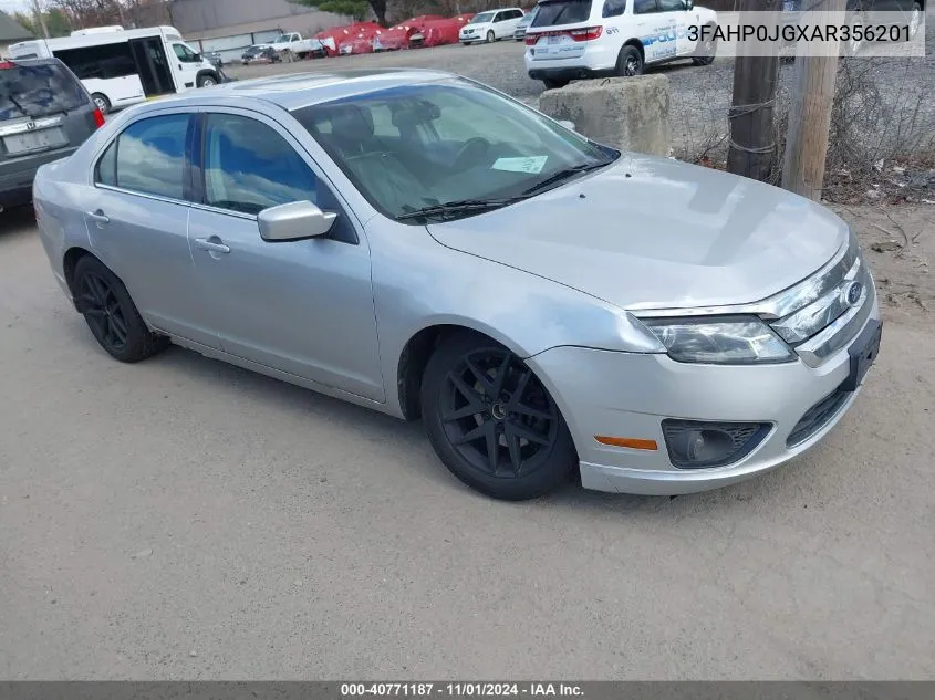 2010 Ford Fusion Sel VIN: 3FAHP0JGXAR356201 Lot: 40771187