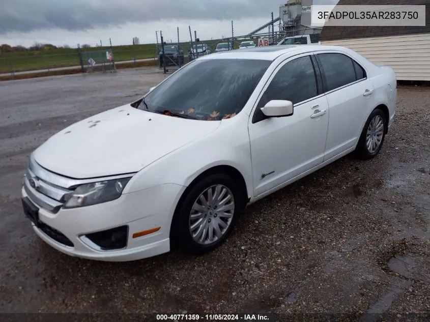 2010 Ford Fusion Hybrid VIN: 3FADP0L35AR283750 Lot: 40771359