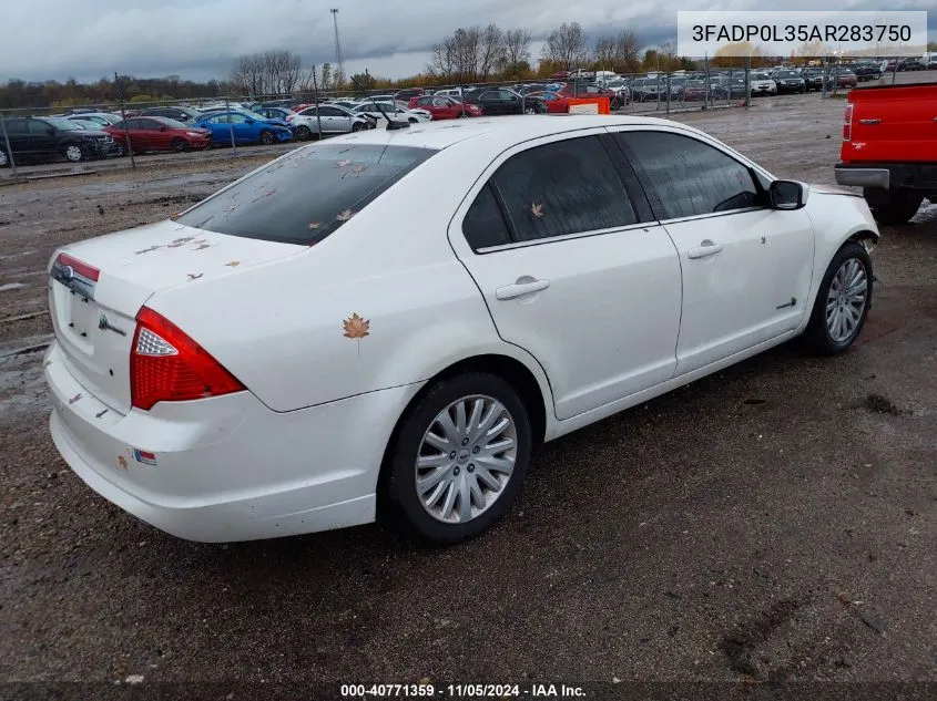 2010 Ford Fusion Hybrid VIN: 3FADP0L35AR283750 Lot: 40771359