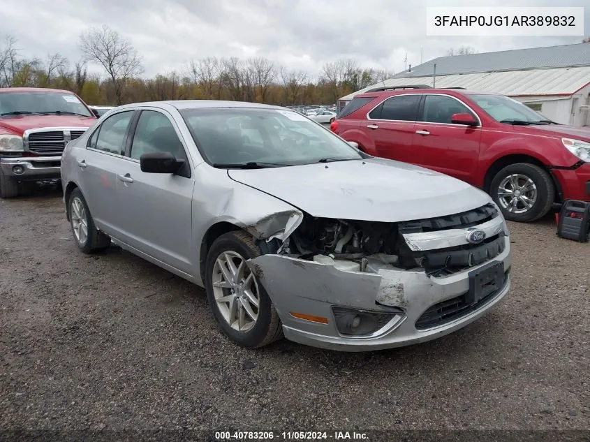 2010 Ford Fusion Sel VIN: 3FAHP0JG1AR389832 Lot: 40783206