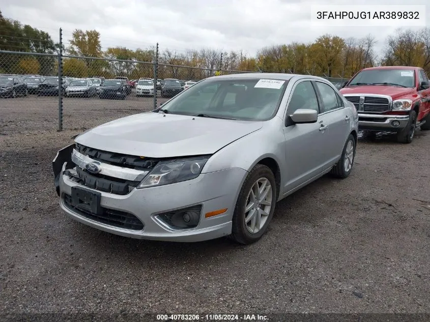 2010 Ford Fusion Sel VIN: 3FAHP0JG1AR389832 Lot: 40783206