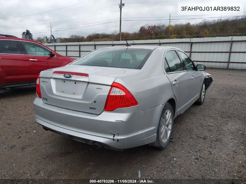 2010 Ford Fusion Sel VIN: 3FAHP0JG1AR389832 Lot: 40783206