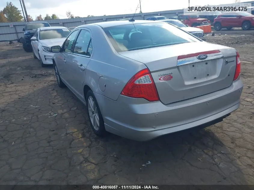 2010 Ford Fusion Hybrid VIN: 3FADP0L34AR396475 Lot: 40816057