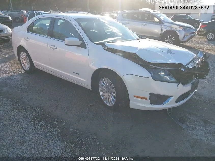 2010 Ford Fusion Hybrid VIN: 3FADP0L34AR287532 Lot: 40817732