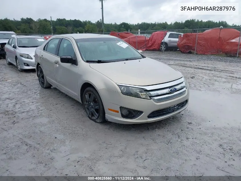 2010 Ford Fusion VIN: 3FAHP0H6AR287976 Lot: 40825560