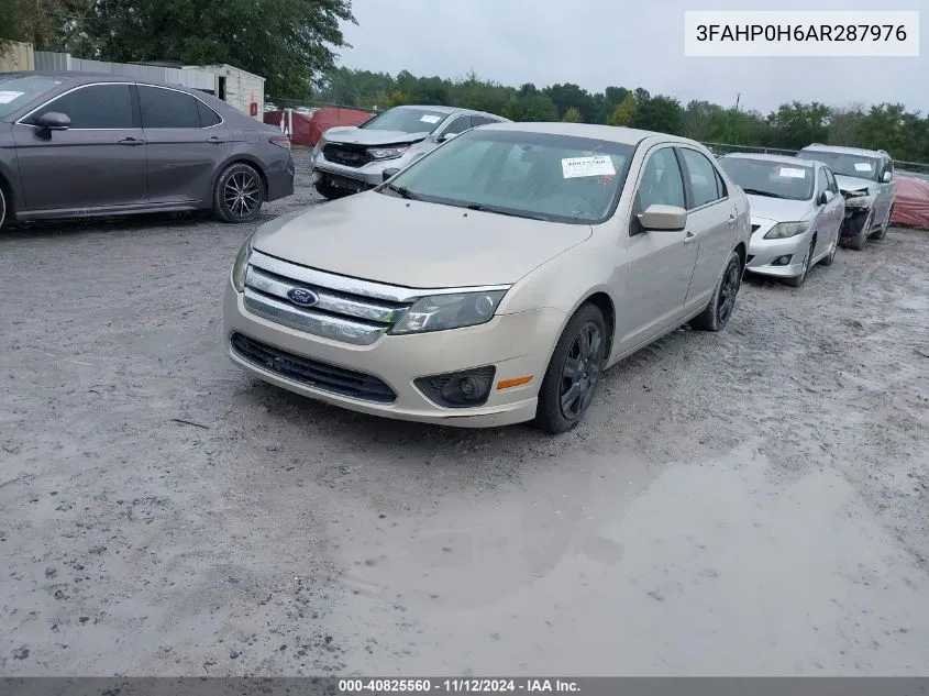 2010 Ford Fusion VIN: 3FAHP0H6AR287976 Lot: 40825560