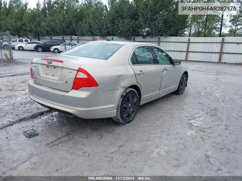 2010 Ford Fusion VIN: 3FAHP0H6AR287976 Lot: 40825560