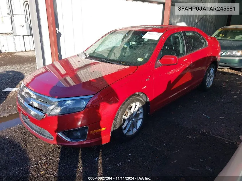 2010 Ford Fusion Sel VIN: 3FAHP0JA1AR245581 Lot: 40827284