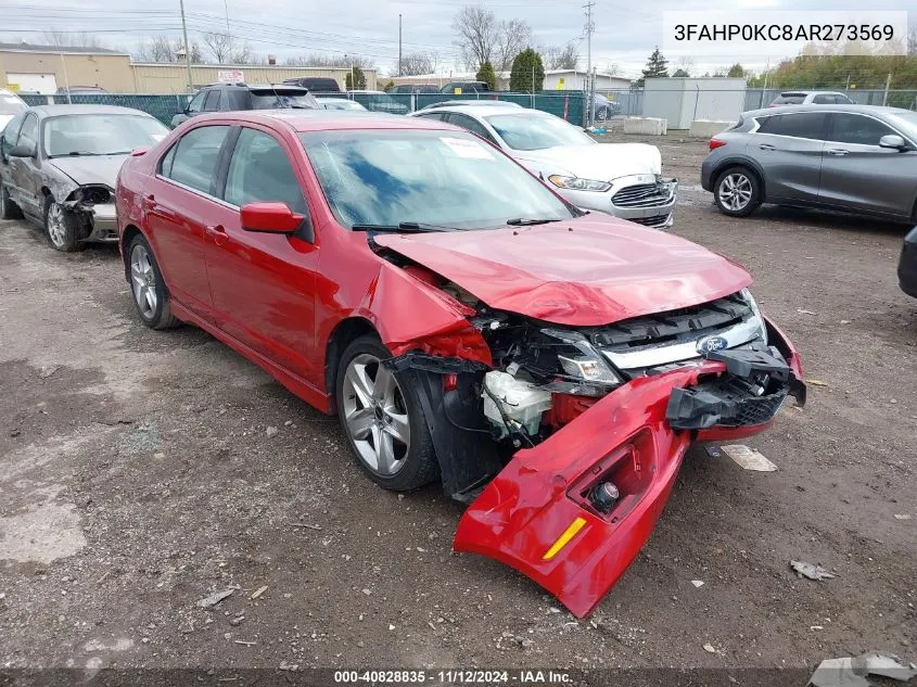 2010 Ford Fusion Sport VIN: 3FAHP0KC8AR273569 Lot: 40828835