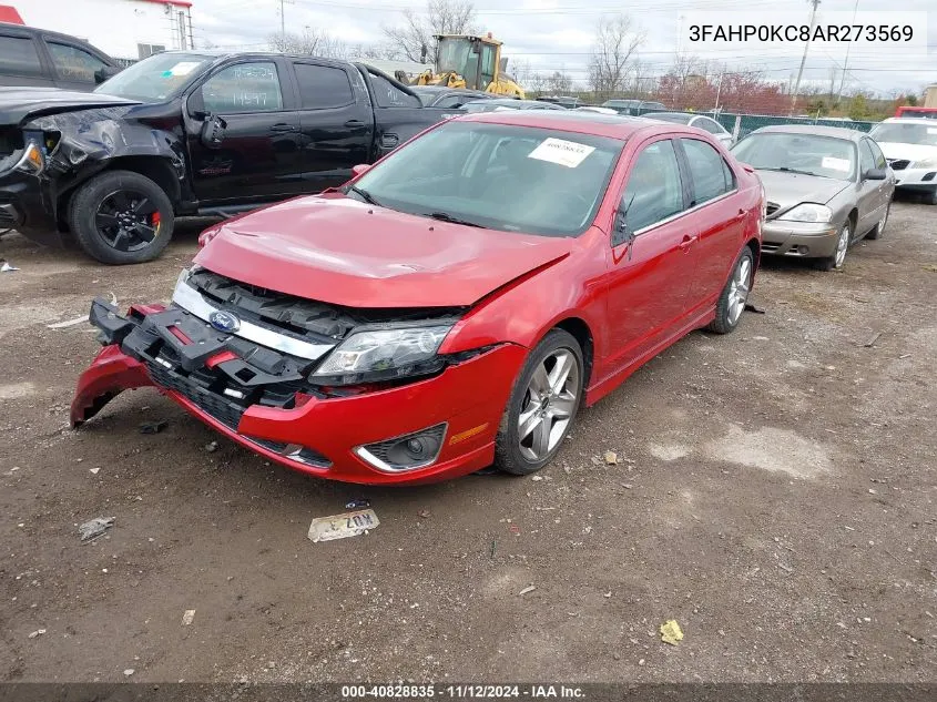 2010 Ford Fusion Sport VIN: 3FAHP0KC8AR273569 Lot: 40828835