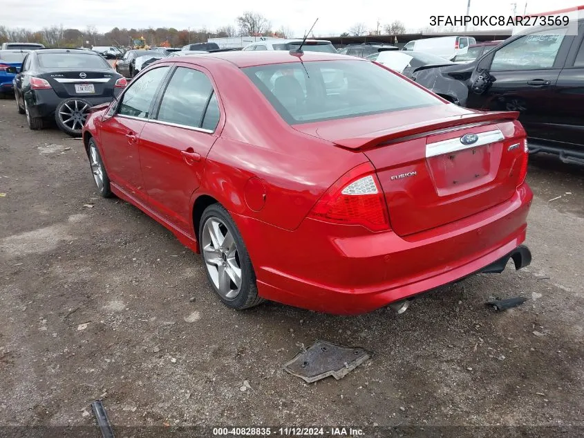 2010 Ford Fusion Sport VIN: 3FAHP0KC8AR273569 Lot: 40828835