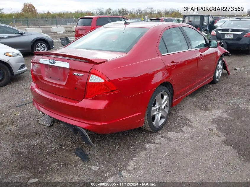 2010 Ford Fusion Sport VIN: 3FAHP0KC8AR273569 Lot: 40828835