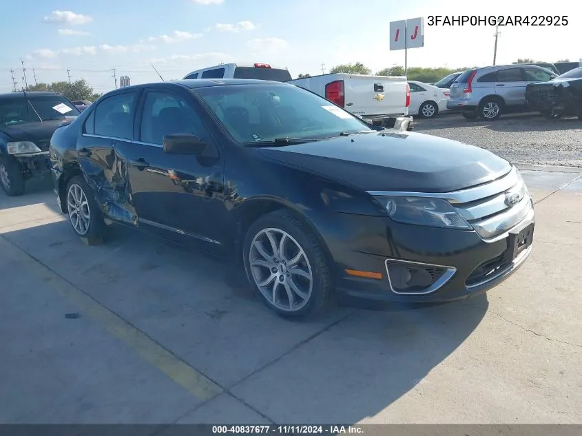 2010 Ford Fusion Se VIN: 3FAHP0HG2AR422925 Lot: 40837677