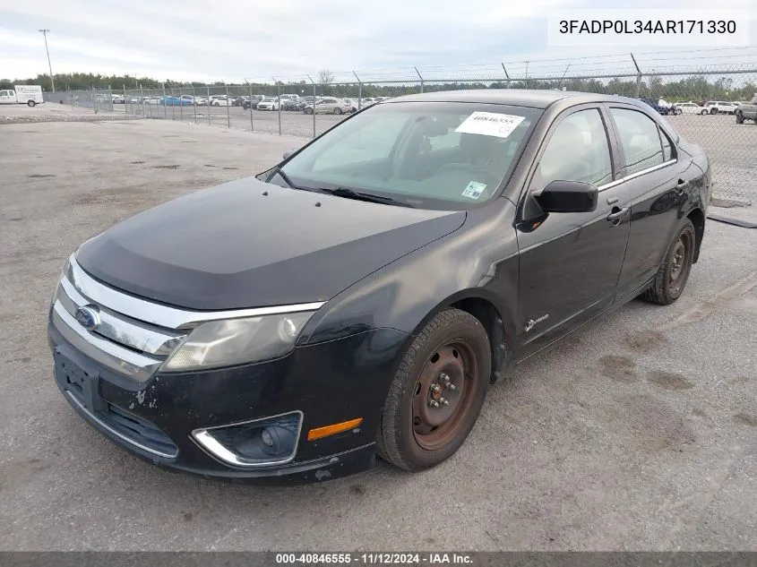 2010 Ford Fusion Hybrid VIN: 3FADP0L34AR171330 Lot: 40846555