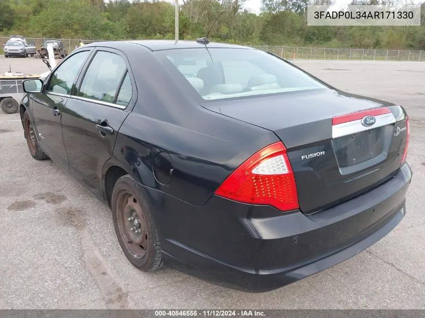 2010 Ford Fusion Hybrid VIN: 3FADP0L34AR171330 Lot: 40846555