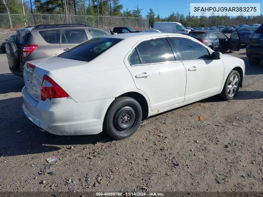 2010 Ford Fusion Sel VIN: 3FAHP0JG9AR383275 Lot: 40859760