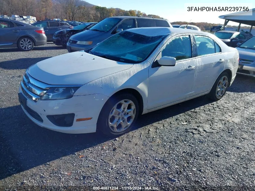 2010 Ford Fusion Se VIN: 3FAHP0HA5AR239756 Lot: 40871234