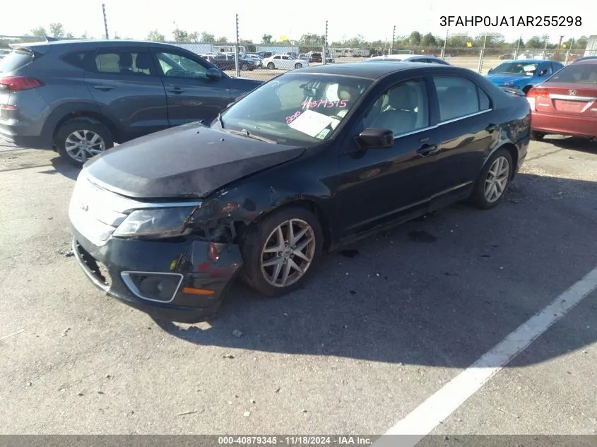 2010 Ford Fusion Sel VIN: 3FAHP0JA1AR255298 Lot: 40879345