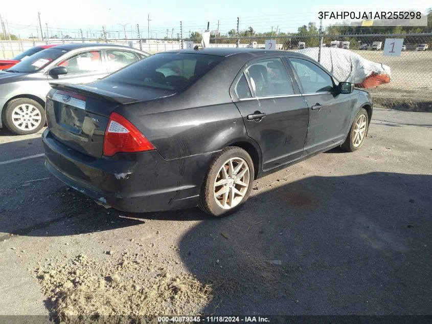 2010 Ford Fusion Sel VIN: 3FAHP0JA1AR255298 Lot: 40879345