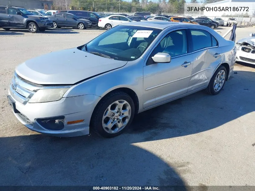 2010 Ford Fusion Se VIN: 3FAHP0HG5AR186772 Lot: 40903182