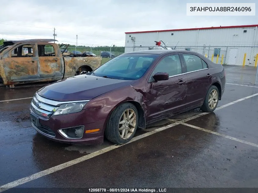 2011 Ford Fusion Sel VIN: 3FAHP0JA8BR246096 Lot: 12058778