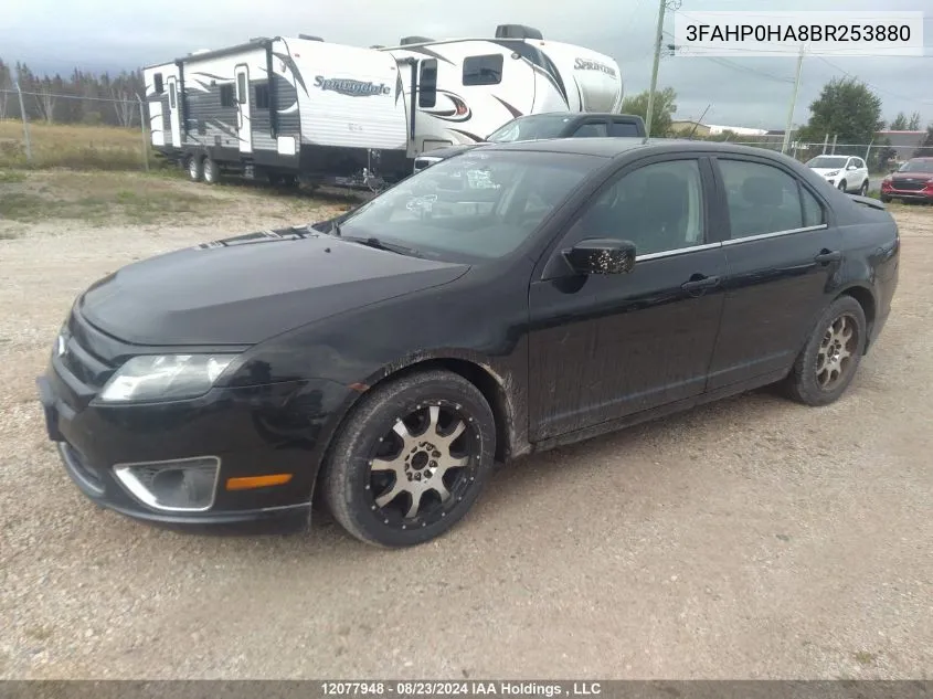 2011 Ford Fusion Se VIN: 3FAHP0HA8BR253880 Lot: 12077948