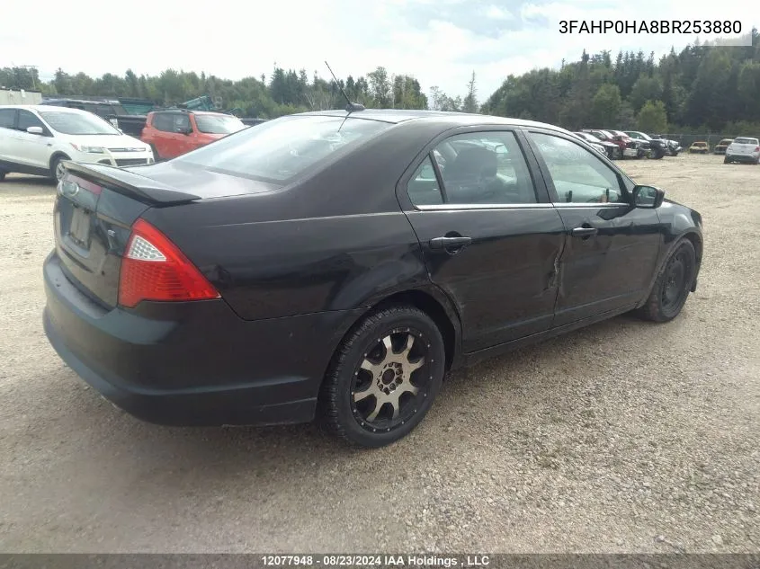 2011 Ford Fusion Se VIN: 3FAHP0HA8BR253880 Lot: 12077948